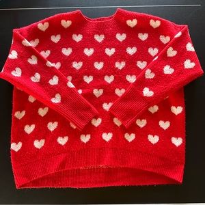 Women’s small heart sweater